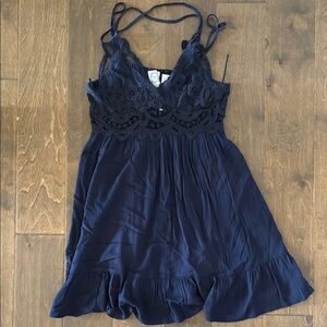 Blue Rain Navy Chemise with Sweetheart Neckline